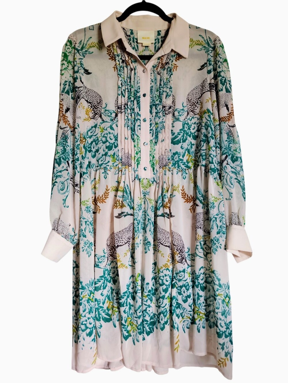 Anthropologie Maeve Ria Jungle Shirt Dress Size 12